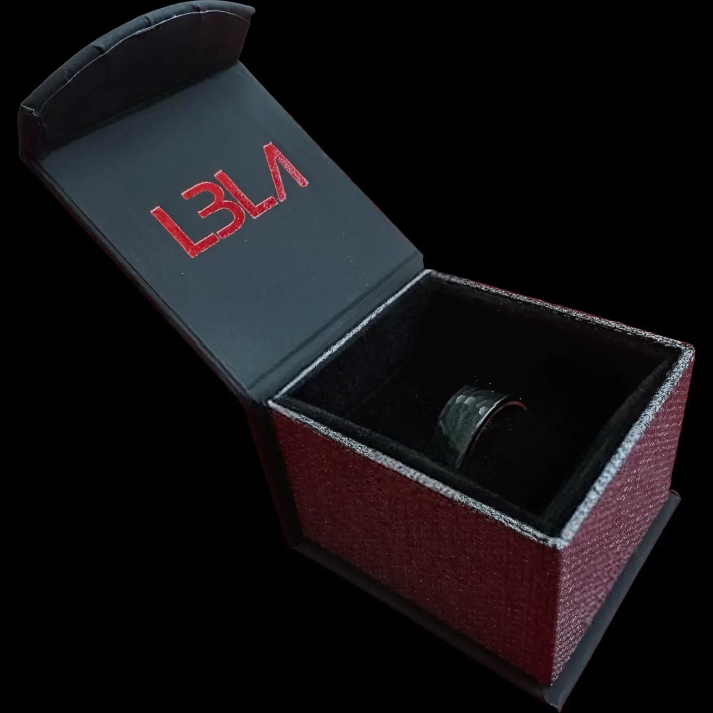 Black Diamond Mens Ring - Diamond Mens Tungsten Band - 8MM - Unique Ring - LUXURY BANDS LA