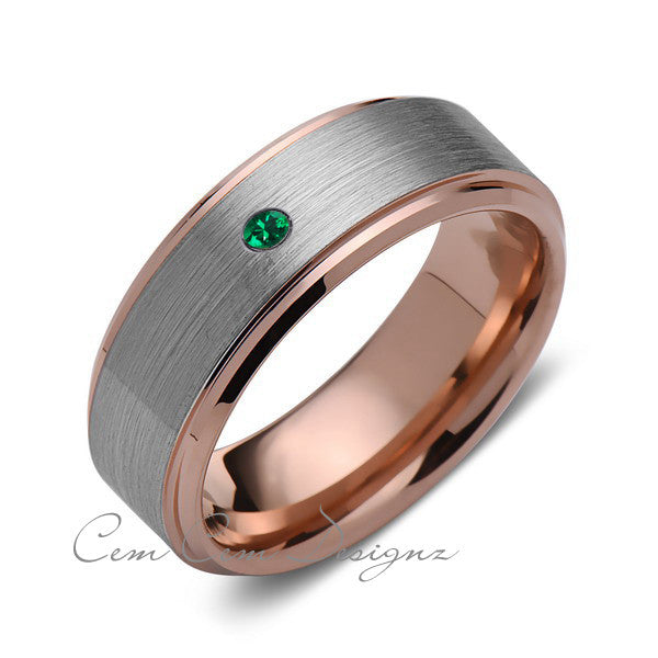MENS WEDDING BANDS WITH EMERALD