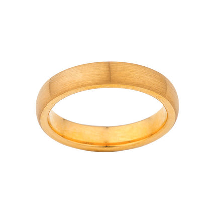 Yellow Gold Brushed -  Tungsten Wedding Band -  4mm Bridal Band - Engagement Ring - His and Hers Rings - LUXURY BANDS LA